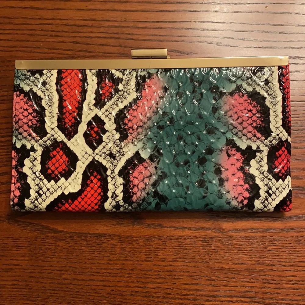 Betseyville by Betsey Johnson snakeskin clutch - Picture 2 of 6